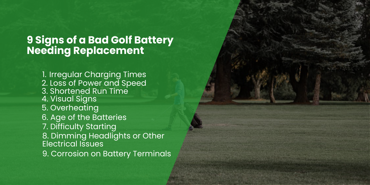 9 signs of a bad golf cart battery needing replacement
