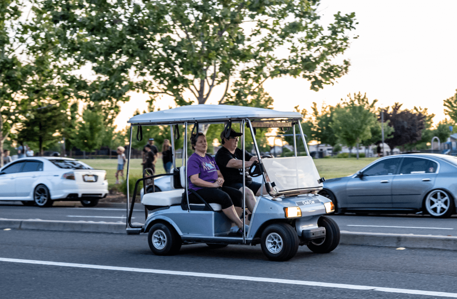 Golf Carts on road