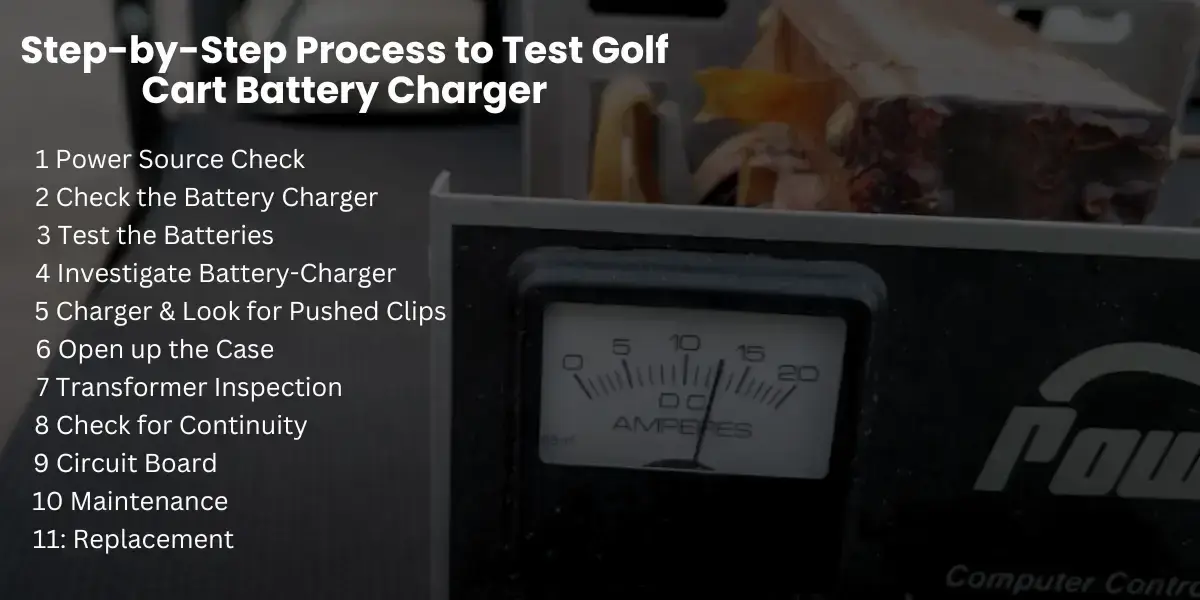 how to test a golf cart battery chargers: 11 steps 