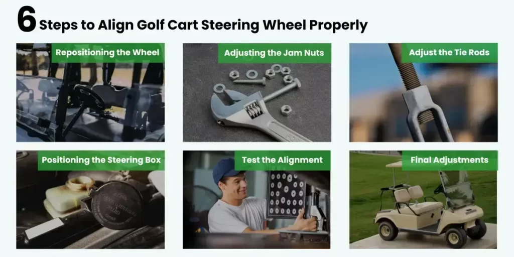 how to align golf cart steering wheel