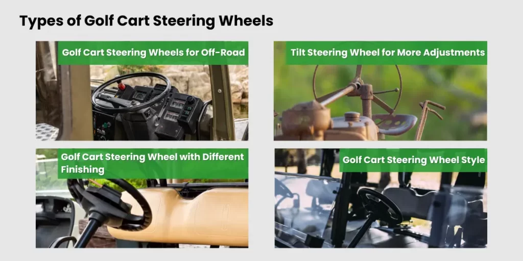 golf cart steering wheel types 