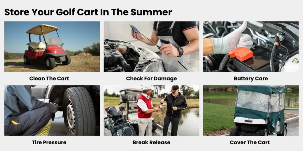 store your golf carts in the summer complete steps