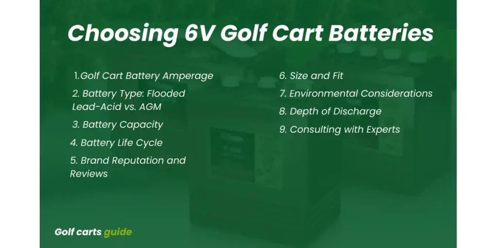 choosing 6v golf cart batteries 