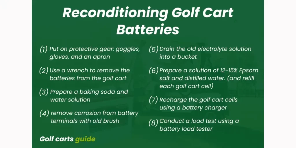 Reconditioning Golf Cart Batteries guide steps
