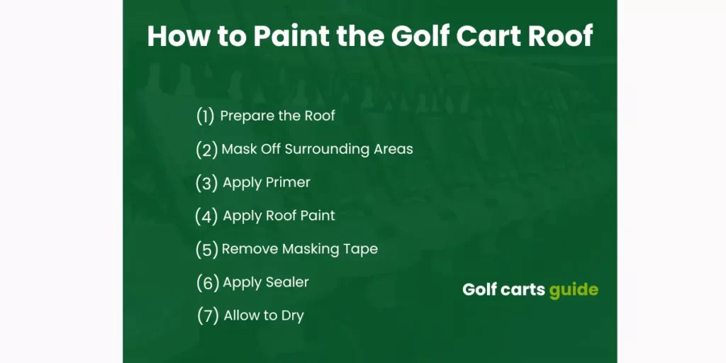 How to Paint the Golf Cart Roof